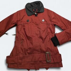 Holden Snow Ski Belted Hooded Jacket Vermillion Womens Size M